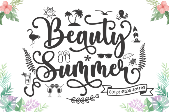 Beauty Summer: A Trio Font for Modern Designers