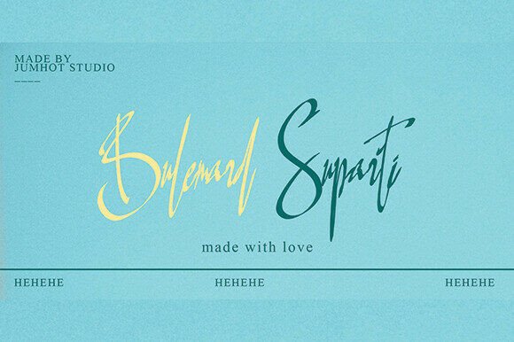 Bulemard Suparti: The Aggressively Stylish Brush Script