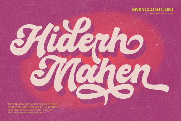 Hiderh Mahen: A Retro Script Font for Modern Projects