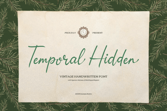 Temporal Hidden: A Vintage Handwritten Font for Authentic Design