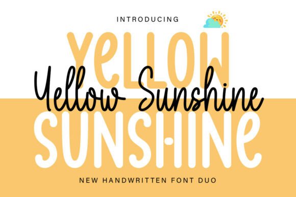 Yellow Sunshine Duo: A Creative Font for Modern Design