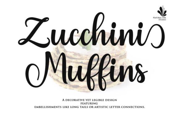 Zucchini Muffins: A Fresh Take on Modern Script Typography